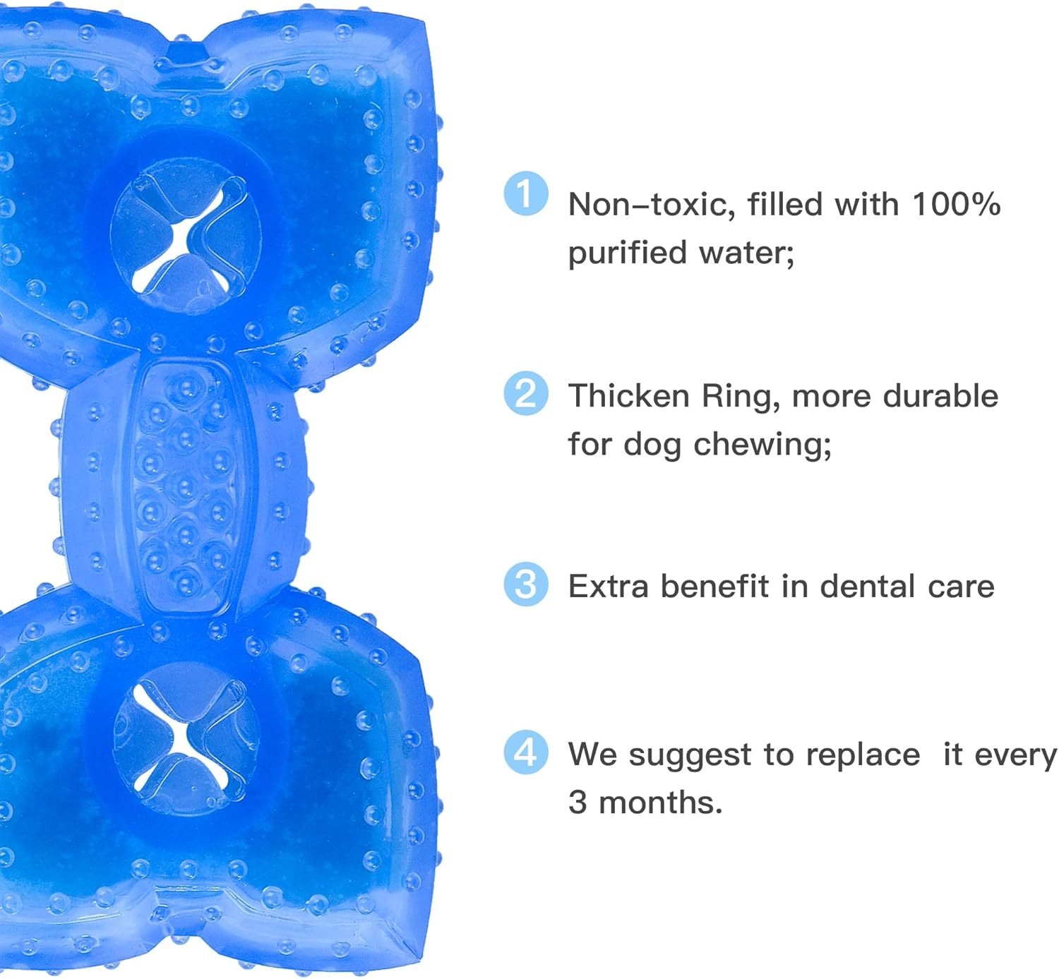 JMT-726730 Cooling Dog Teething Toy - Freezable Relaxation and Dental Care Chew for Puppies