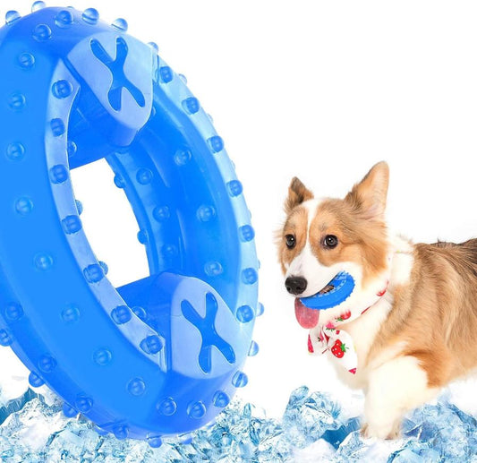 JMT-726730 Cooling Dog Teething Toy - Freezable Relaxation and Dental Care Chew for Puppies