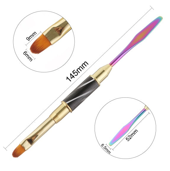 JMT-727050 Multi-Functional Double-Headed Nail Pen for Extension, Embossing, and Glue Application