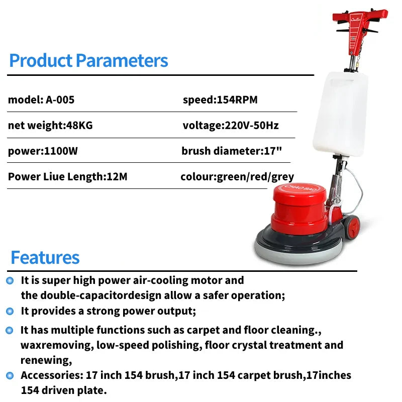 JMT-727370 Multi-functional Floor Grinder and Polisher for Carpet Cleaning Equipment