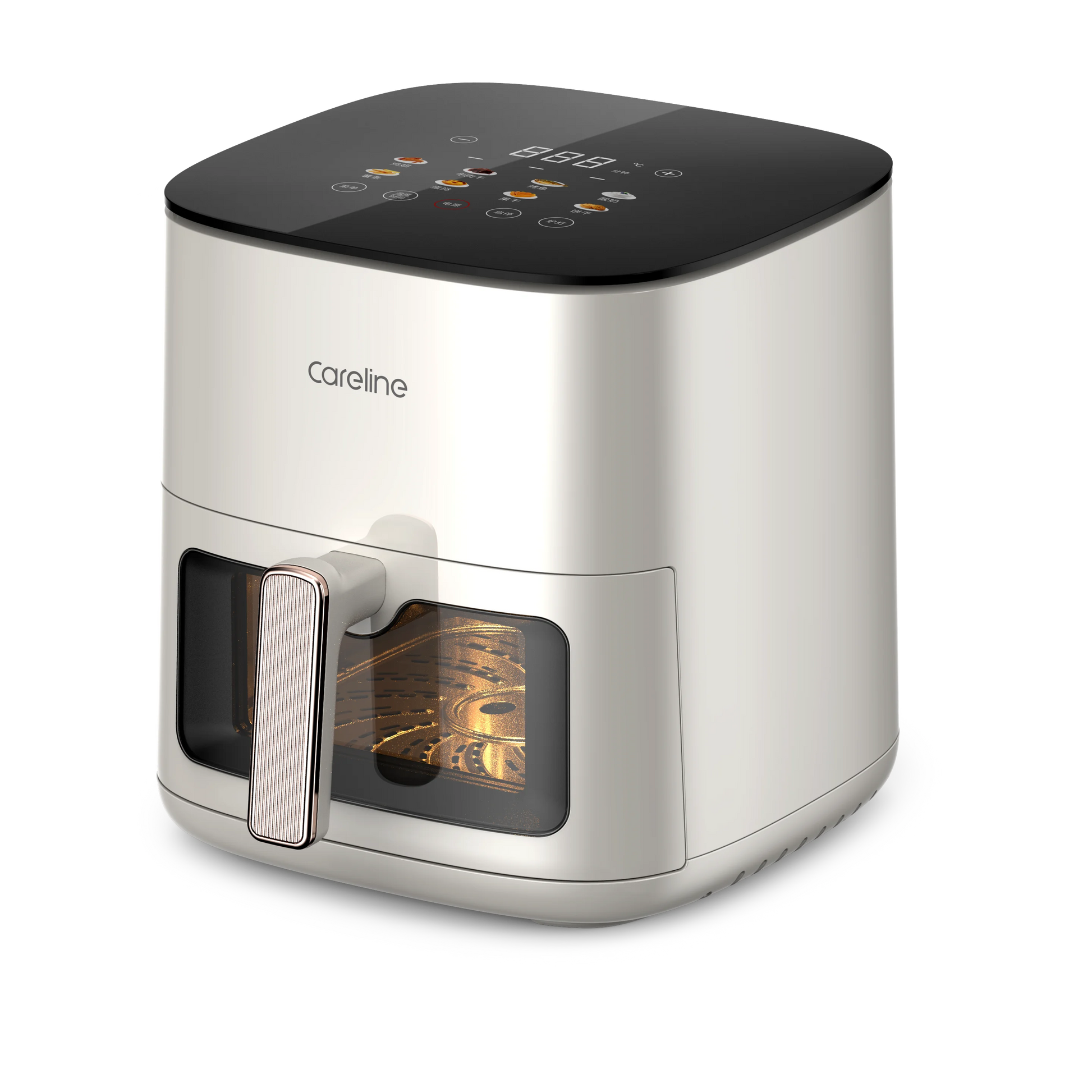 JMT-727498 Modern Square Air Fryer with Stainless Steel Heating Plate and LCD Display, Available in 3L, 5L, and 7L Sizes
