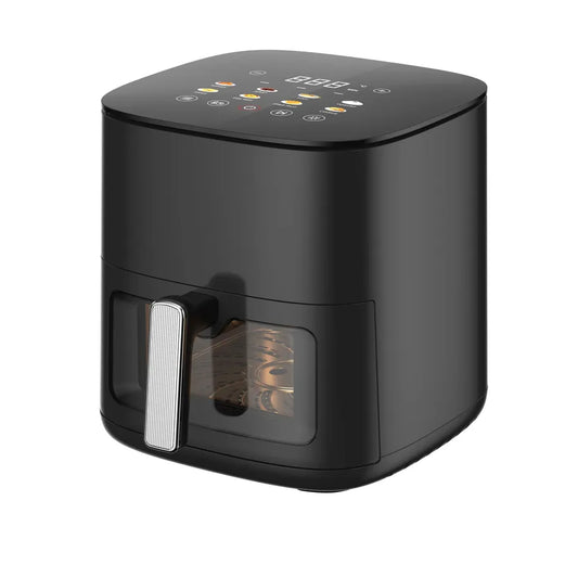 JMT-727498 Modern Square Air Fryer with Stainless Steel Heating Plate and LCD Display, Available in 3L, 5L, and 7L Sizes
