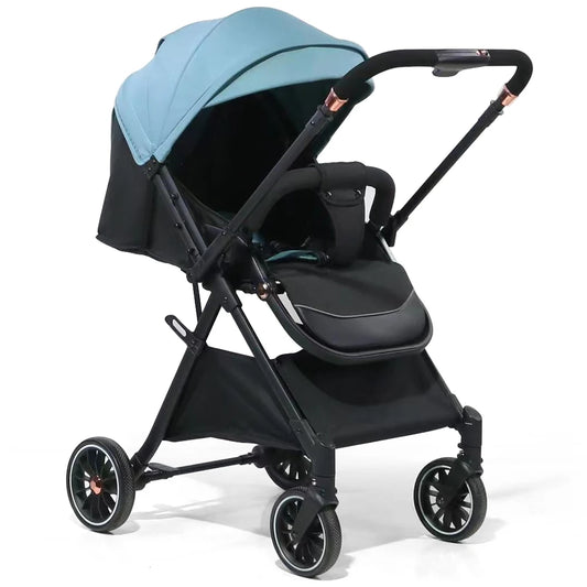 JMT-727754 Luxury Foldable Two-Way Baby Stroller Travel System - Lightweight Pushchair for Infants and Toddlers