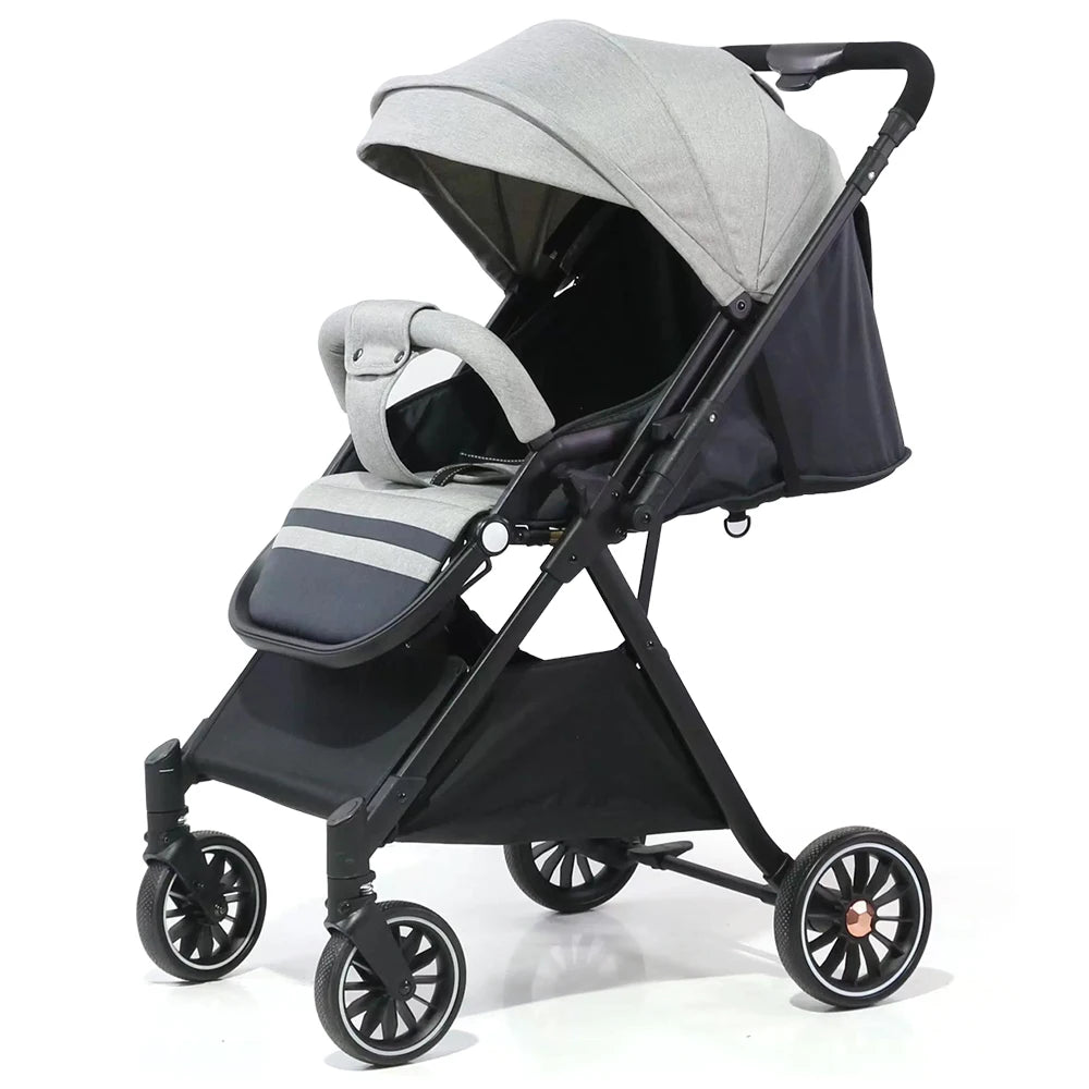 JMT-727754 Luxury Foldable Two-Way Baby Stroller Travel System - Lightweight Pushchair for Infants and Toddlers