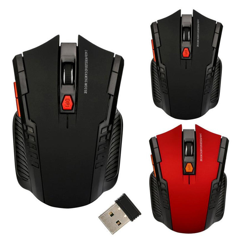 JMT-728074 Wireless Optical Gaming Mouse with Adjustable DPI and Ergonomic Design - 2.4GHz Connection, 6 Buttons, 4-Way Wheel, Multiple Colors Available