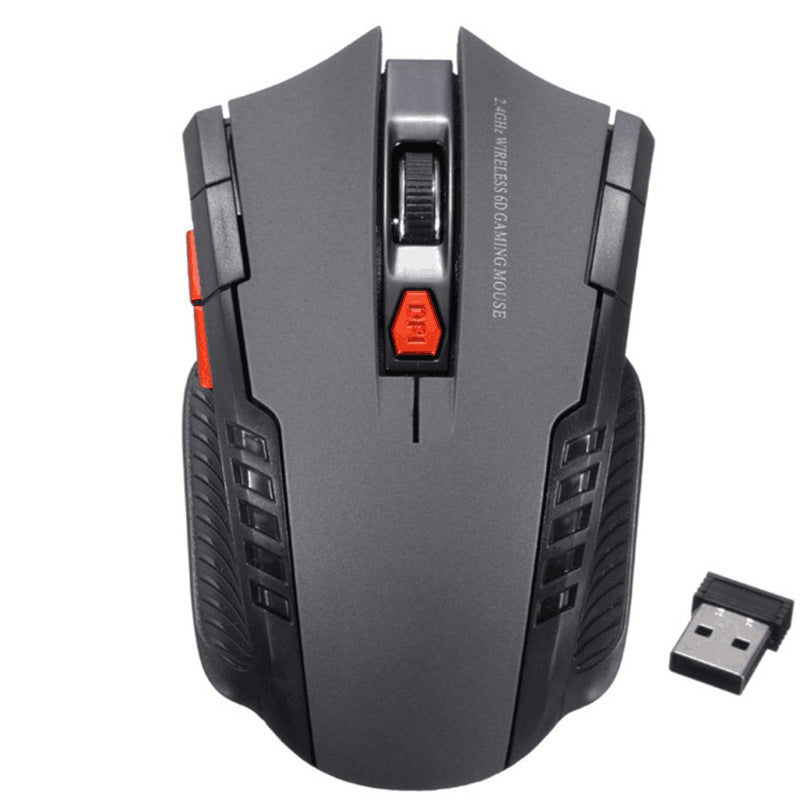 JMT-728074 Wireless Optical Gaming Mouse with Adjustable DPI and Ergonomic Design - 2.4GHz Connection, 6 Buttons, 4-Way Wheel, Multiple Colors Available