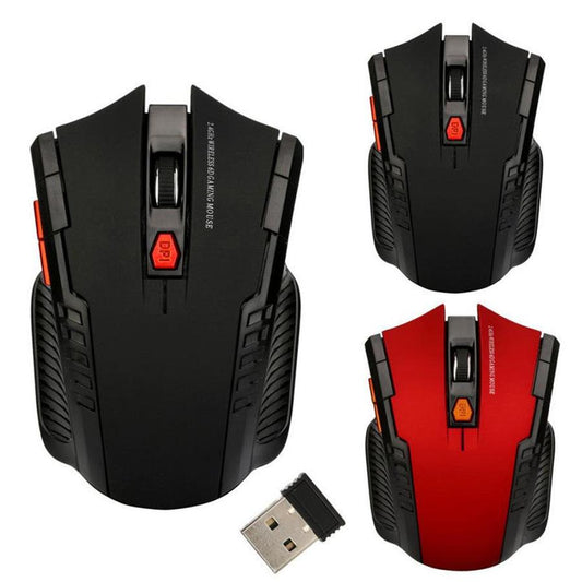 JMT-728074 Wireless Optical Gaming Mouse with Adjustable DPI and Ergonomic Design - 2.4GHz Connection, 6 Buttons, 4-Way Wheel, Multiple Colors Available