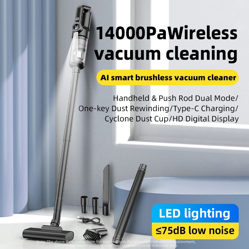 JMT-728202 Portable Handheld Wireless Vacuum Cleaner with Long Life Brushless Motor and Powerful Suction