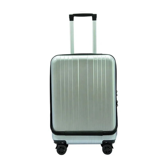 JMT-728458 Business Cabin Trolley Case with Front Laptop Pocket and Integrated Charger, Ideal for Travel