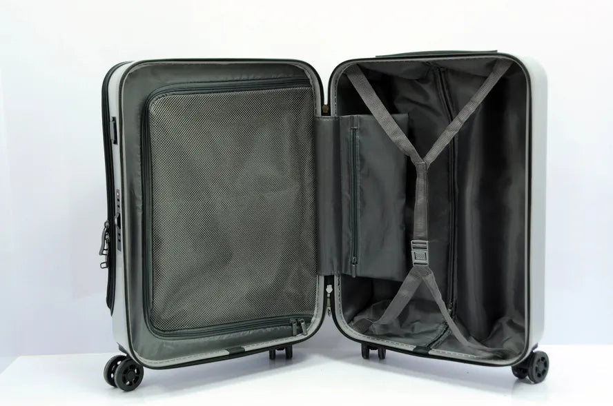 JMT-728458 Business Cabin Trolley Case with Front Laptop Pocket and Integrated Charger, Ideal for Travel