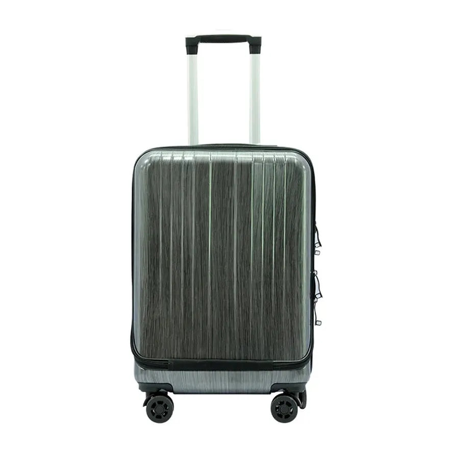 JMT-728458 Business Cabin Trolley Case with Front Laptop Pocket and Integrated Charger, Ideal for Travel
