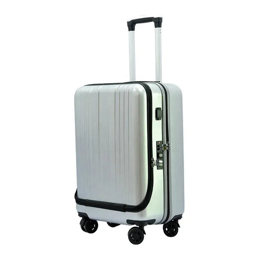 JMT-728458 Business Cabin Trolley Case with Front Laptop Pocket and Integrated Charger, Ideal for Travel