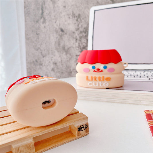 JMT-728714 Cartoon Silicone Case for AirPods 1/2 and Pro - Yakult Drinks and Bear Design