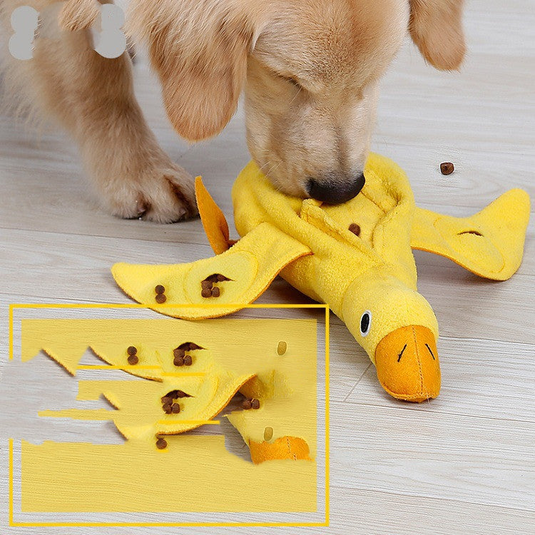 JMT-728714 Plush Sounding Dog Toy - Durable Polar Fleece with Cotton Filling, 36x34cm, Yellow