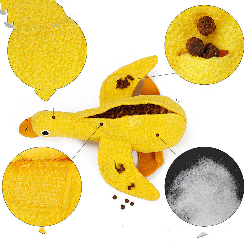 JMT-728714 Plush Sounding Dog Toy - Durable Polar Fleece with Cotton Filling, 36x34cm, Yellow