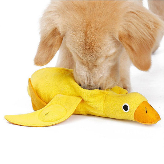 JMT-728714 Plush Sounding Dog Toy - Durable Polar Fleece with Cotton Filling, 36x34cm, Yellow