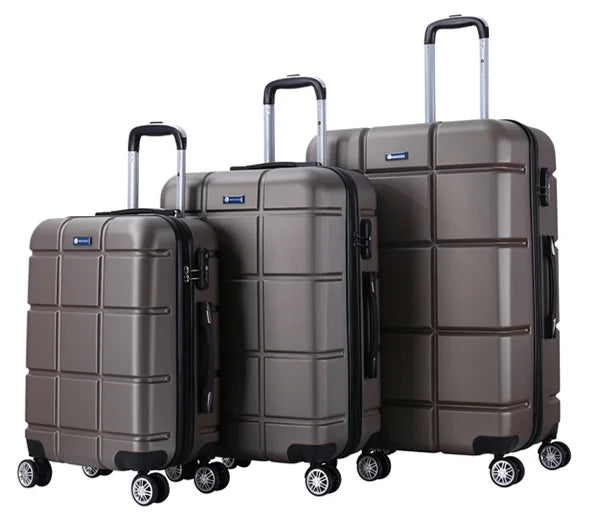 JMT-728778 3-Piece Hardshell Luggage Set in ABS Material - Includes 20", 24", and 28" Suitcases