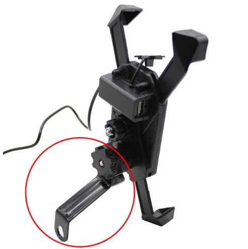 JMT-728906 Shockproof Motorcycle Phone Holder with Universal USB Charger, Fits Devices 3.5" to 7", Handlebar Mount
