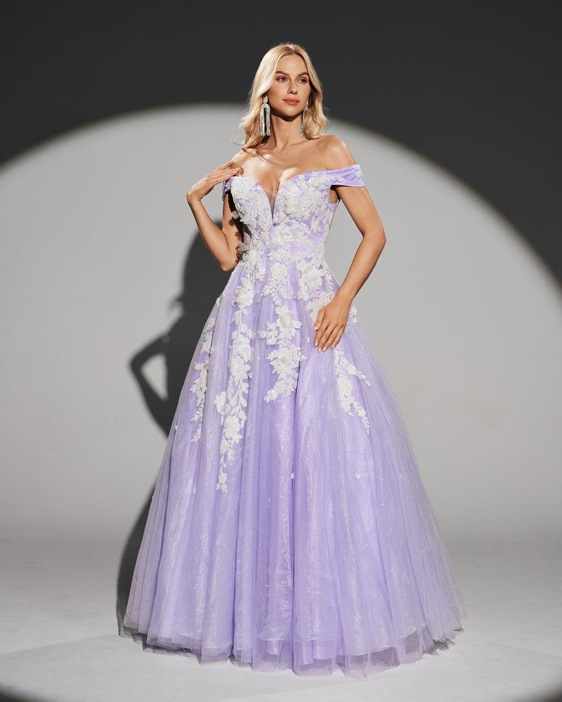 JMT-728970 Elegant Purple Evening Dress for Women - Model SH0203