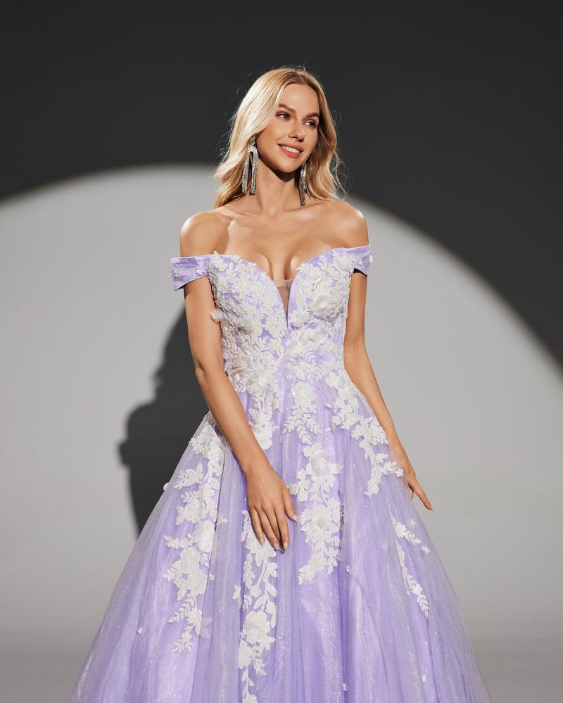 JMT-728970 Elegant Purple Evening Dress for Women - Model SH0203
