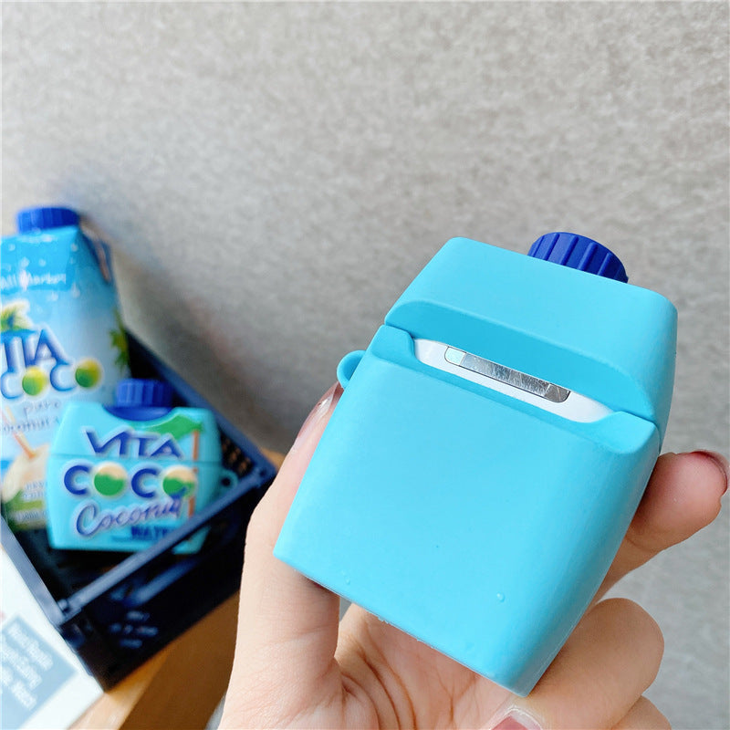 JMT-729034 Coconut Water Silicone Case for AirPods 1/2 & AirPods Pro 3 with Hook
