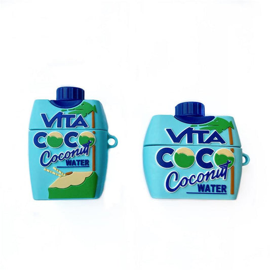 JMT-729034 Coconut Water Silicone Case for AirPods 1/2 & AirPods Pro 3 with Hook