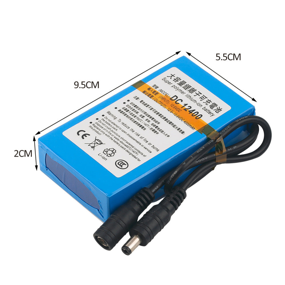 JMT-729226 Rechargeable 4000mAh Lithium Ion Battery, Blue, 12.6V Input, Compatible with Various Devices