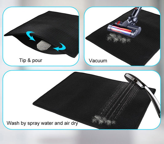 JMT-729354 Honeycomb Cat Litter Mat - Waterproof & Urine-Proof Design for Easy Cleaning