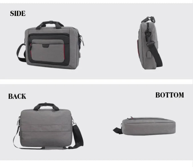 JMT-729866 Multifunction Waterproof Polyester Laptop Bag with Contrast Colors