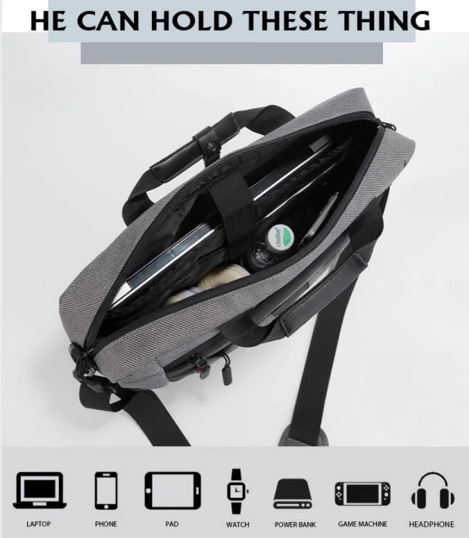 JMT-729866 Multifunction Waterproof Polyester Laptop Bag with Contrast Colors