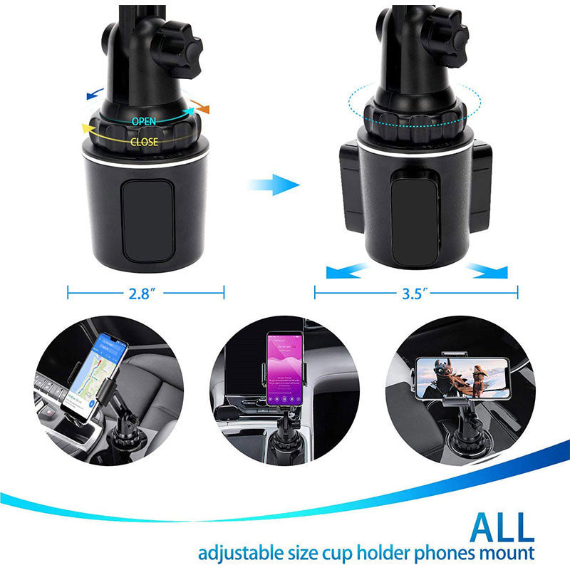 JMT-730058 360° Adjustable Car Phone and Tablet Holder - Durable ABS Material, Quick Installation, Scratch-Resistant Protection
