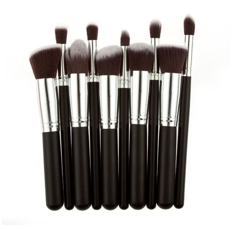 JMT-730314 Portable 10-Piece Makeup Brush Set for Beauty Enthusiasts