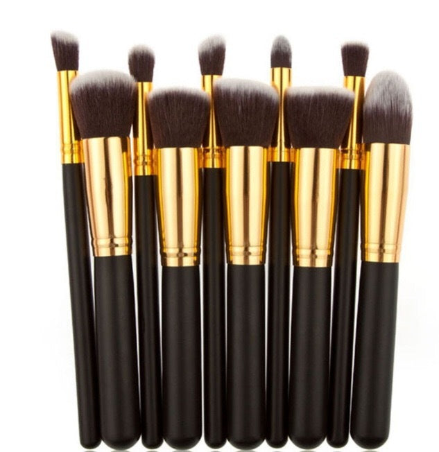 JMT-730314 Portable 10-Piece Makeup Brush Set for Beauty Enthusiasts