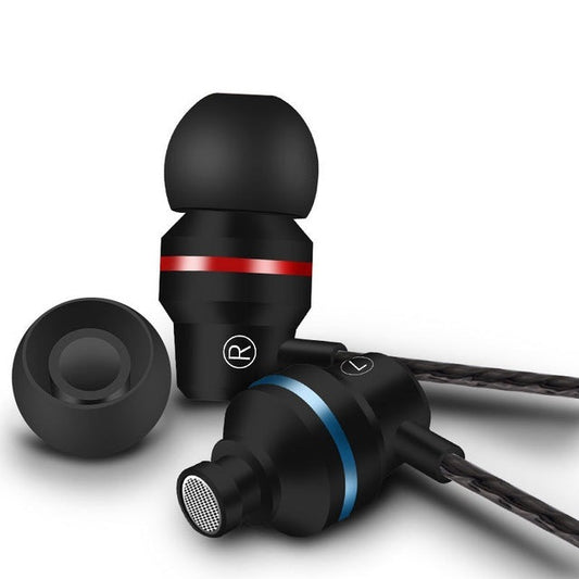 JMT-730698 Wired In-Ear Headphones with Microphone and 3.5mm Connector, Silicone Earplugs, 1.2m Cable