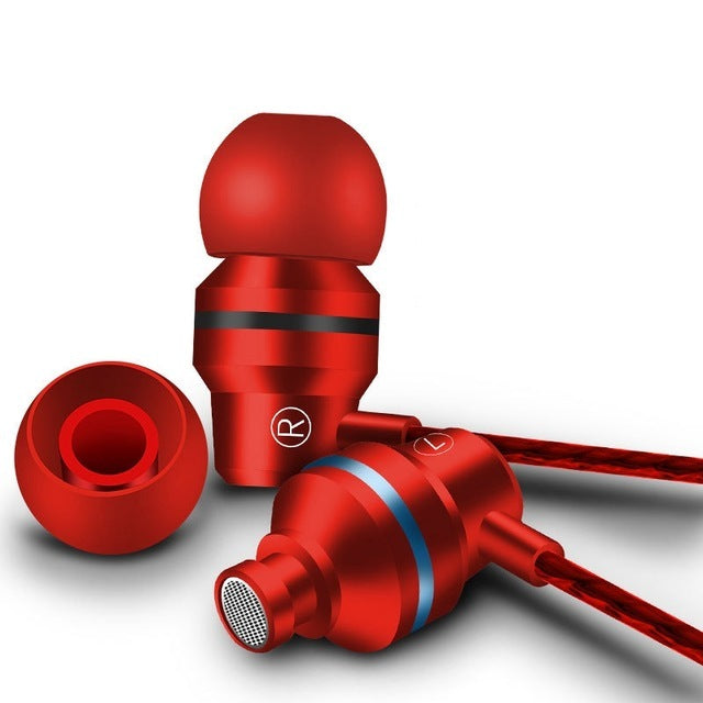 JMT-730698 Wired In-Ear Headphones with Microphone and 3.5mm Connector, Silicone Earplugs, 1.2m Cable
