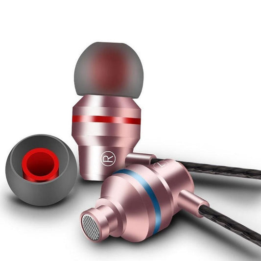 JMT-730698 Wired In-Ear Headphones with Microphone and 3.5mm Connector, Silicone Earplugs, 1.2m Cable