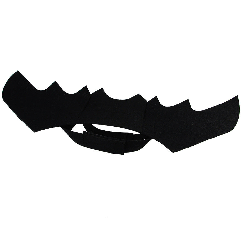 JMT-730826 Bat Wings Costume for Cats and Small Dogs - Black Felt Accessory with Adjustable Velcro Straps