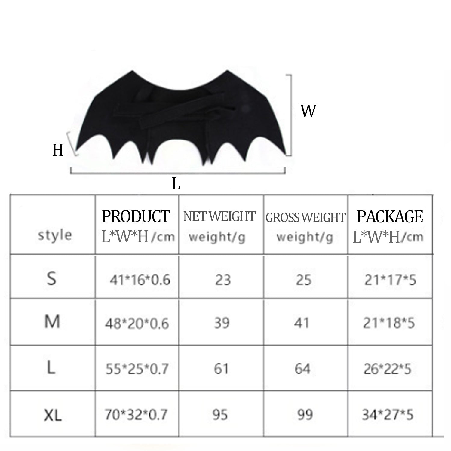 JMT-730826 Bat Wings Costume for Cats and Small Dogs - Black Felt Accessory with Adjustable Velcro Straps
