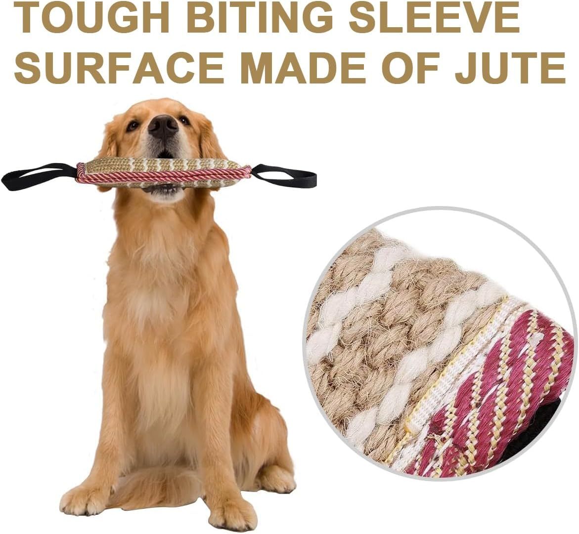 JMT-731018 Jute Dog Tug Toy for Interactive Play and Training - Ideal for Small and Medium Dogs