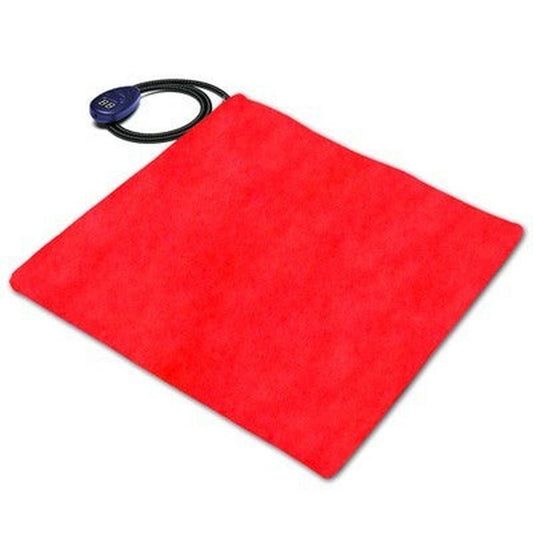 JMT-731658 Electric Waterproof Pet Blanket - 12V, 18W Shearing Flannel, 50cm x 50cm, Available in Red, Green, Blue, Brown