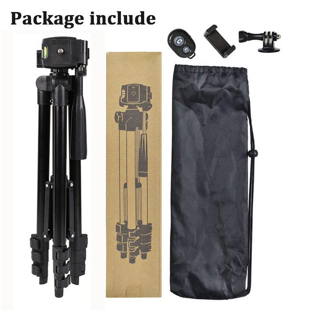 JMT-731722 40-Inch Universal Tripod Stand for Photography, Compatible with Smartphones and Cameras, Adjustable with 360° Rotation and Built-In Level