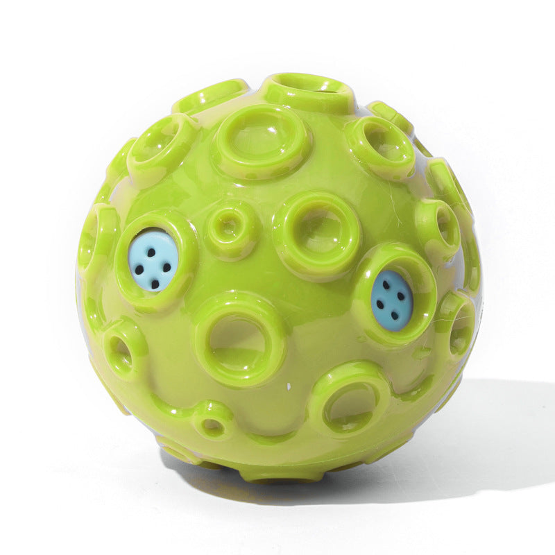 JMT-732170 Durable Squeaky Dog Toy Ball for Aggressive Chewers - Interactive Rubber Chew Toy with Teeth Cleaning Design for Small to Large Dogs