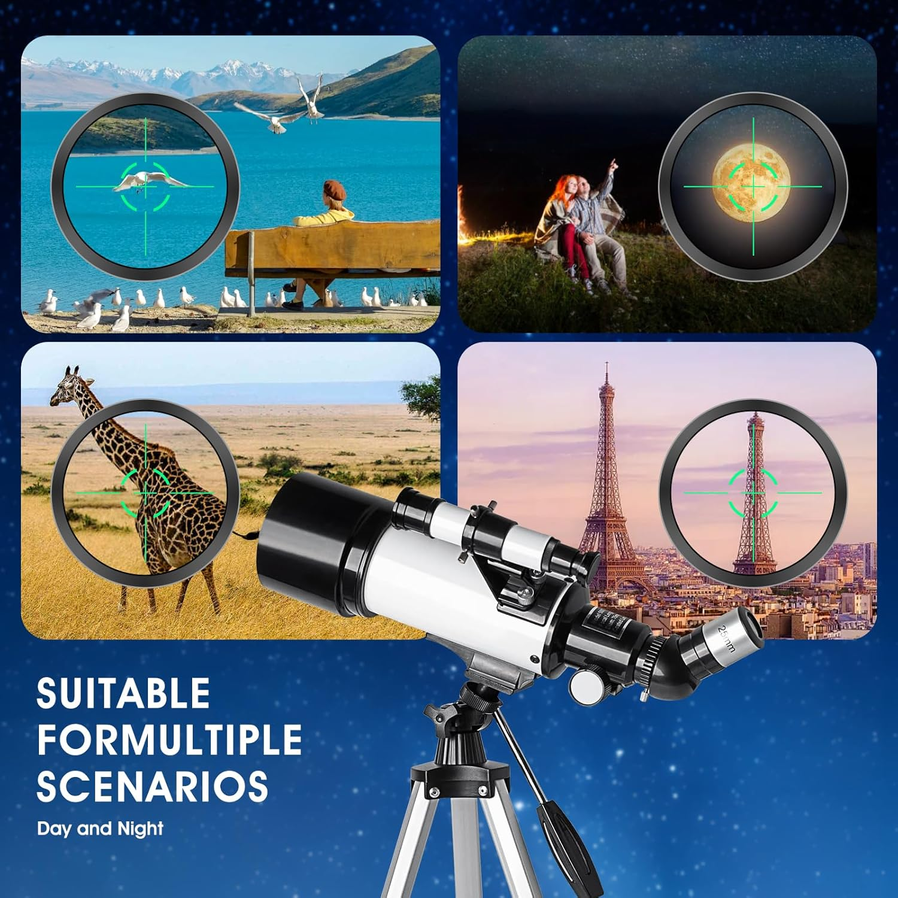 JMT-732234 Multi-Coated Refracting Telescope with Wireless Remote for Children and Beginners