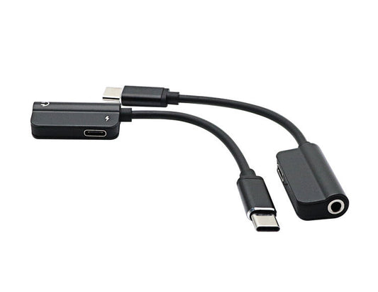 JMT-732362 Type-C 2-in-1 Audio Cable for Charging and Listening with 3.5mm Interface – 15cm Length