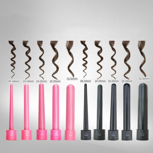 JMT-732490 5-in-1 Tourmaline Ceramic Curling Iron with Interchangeable Tubes