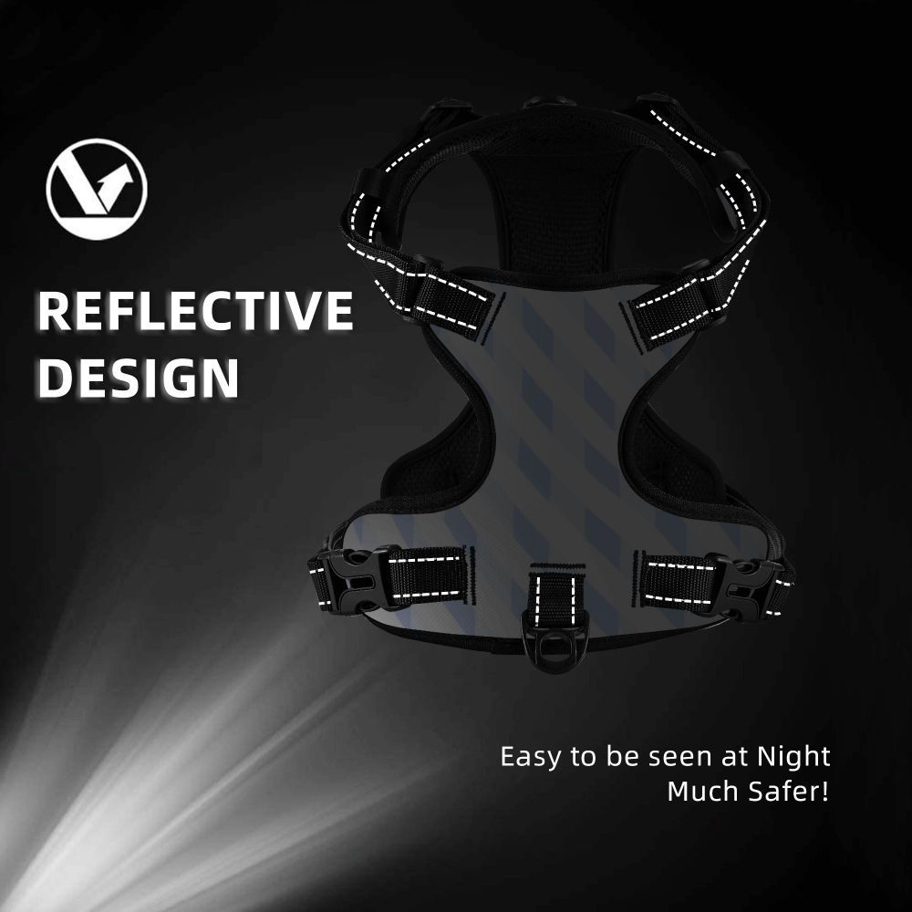 JMT-732682 Durable Oxford Cloth Pet Leash Vest for Active Dogs - Adjustable, Reflective, Breathable Design