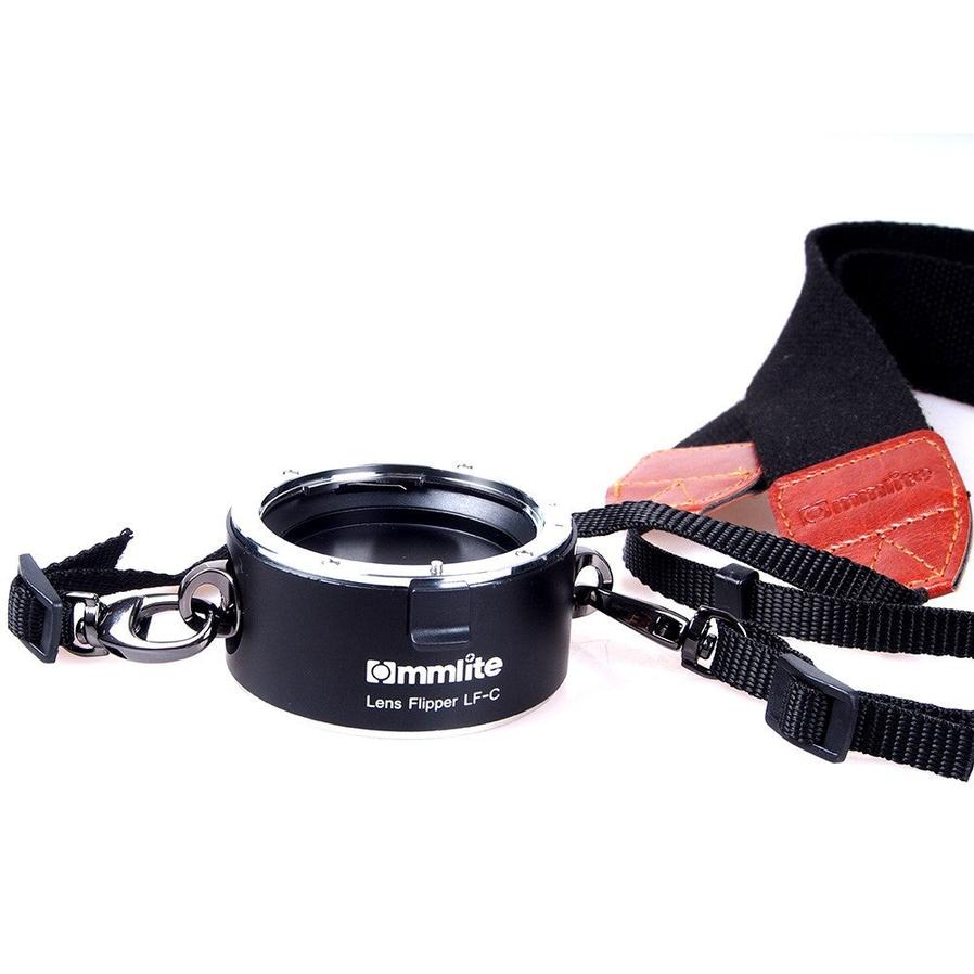 JMT-732874 Camera Lens Flipper for Nikon E-Mount – Dual Lens Holder with Durable Aluminum Alloy, Comfortable Cotton Strap