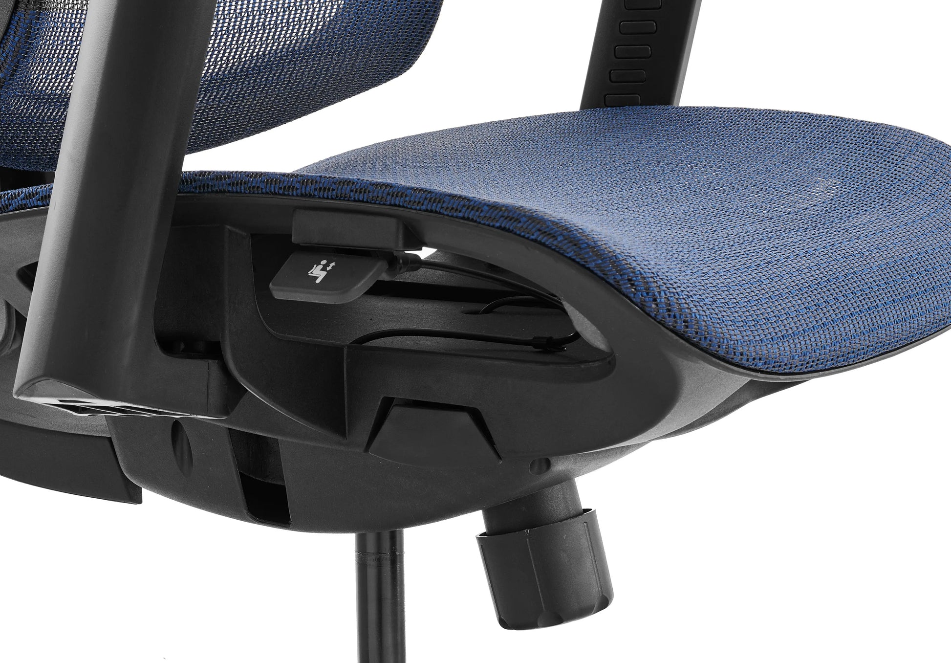 JMT-732938 Ergonomic High Back Navy Blue Mesh Swivel Office Chair with Adjustable Headrest