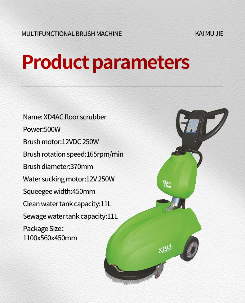 JMT-733130 Electric Walk-Behind Concrete and Tile Floor Scrubber Cleaning Machine