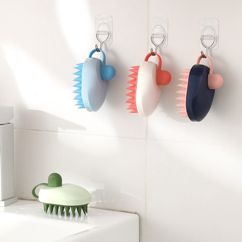 JMT-733578 Soft Gel Bath and Shampoo Brush for Hair and Pet Care - TPR/ABS Material - Multiple Colors Available